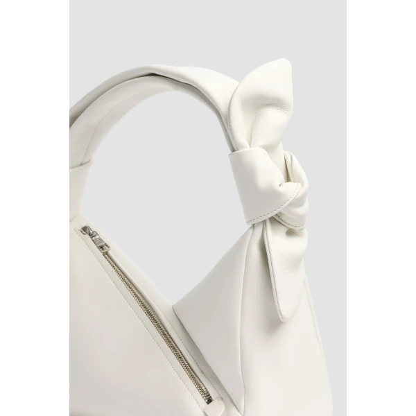 Leather bag in White Silver - Image 2