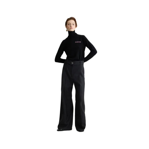 Lock flared tailored trousers in Mercury wool - Image 2