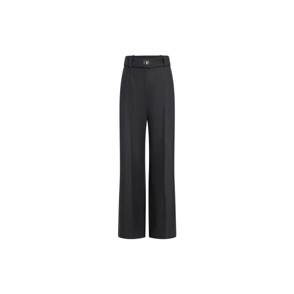 Lock flared tailored trousers in Mercury wool