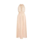 Patou Long blended silk beach dress in Shell Beach Stripes