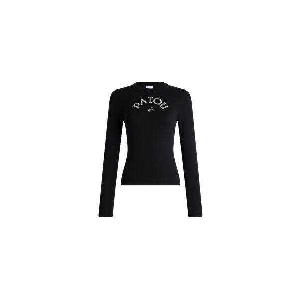 Patou Long-sleeve T-shirt in Black organic cotton