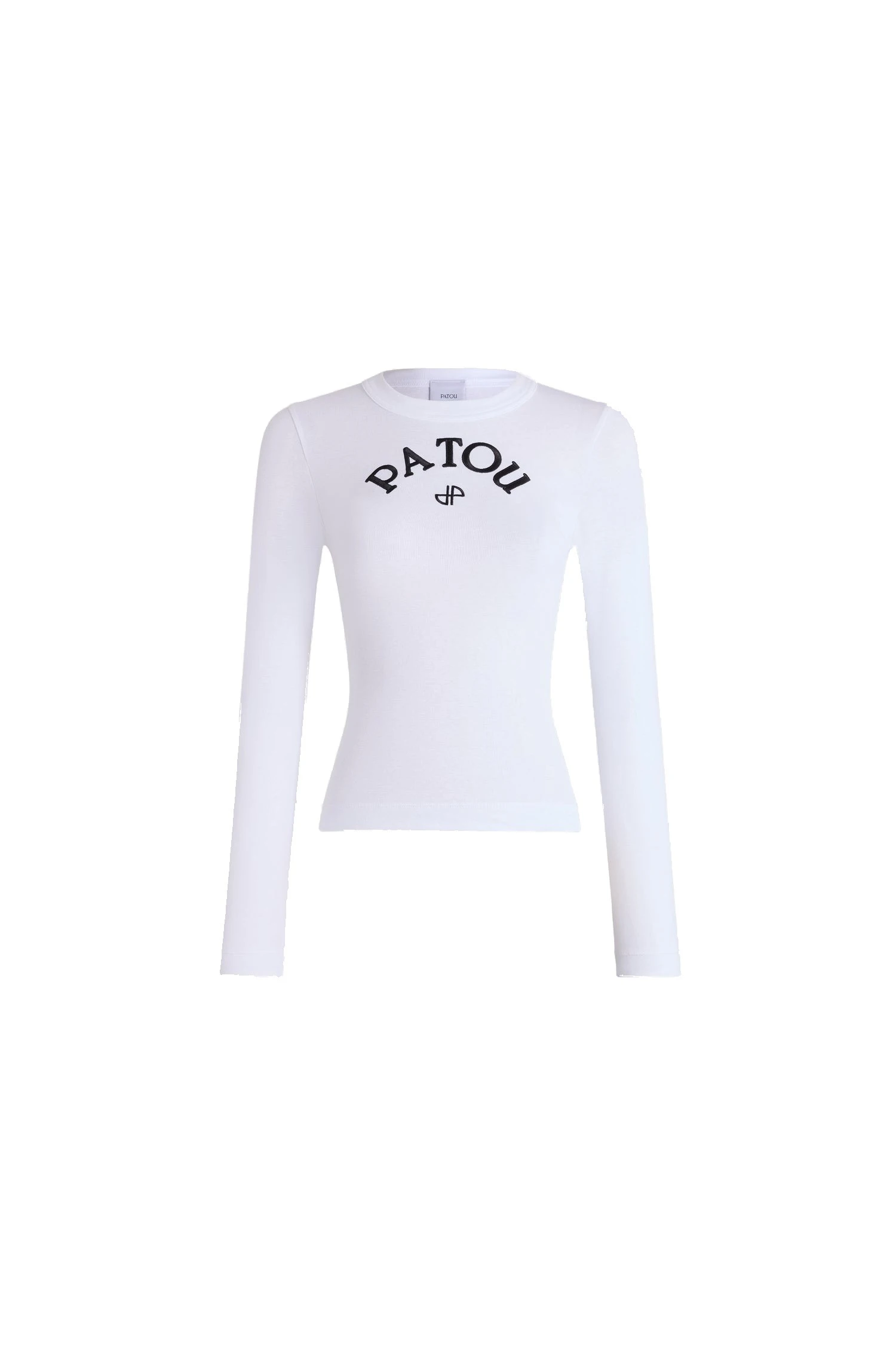 Patou Long-sleeve T-shirt in White organic cotton | Tops | Coveti Patou Long-sleeve T-shirt in White organic cotton