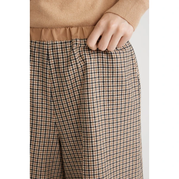 Longline shorts in Houndstooth recycled wool blend - Image 4