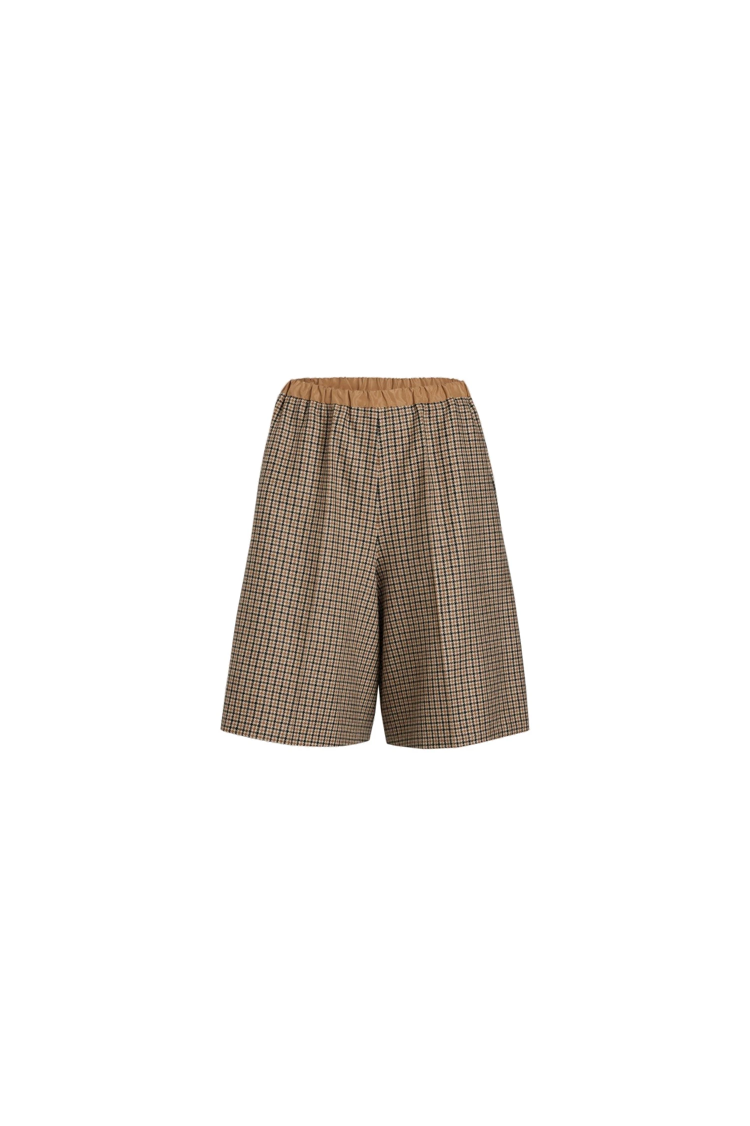 Patou Longline shorts in Houndstooth recycled wool blend | Shorts | Coveti Patou Longline shorts in Houndstooth recycled wool blend