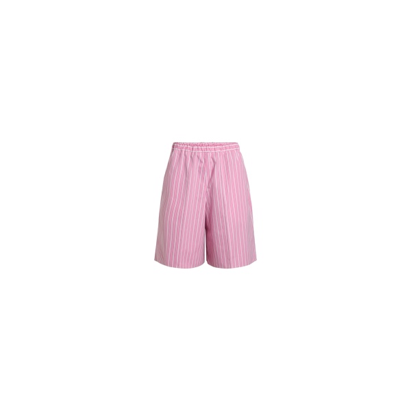 Patou Longline shorts in Pink Stripes printed sustainable cotton