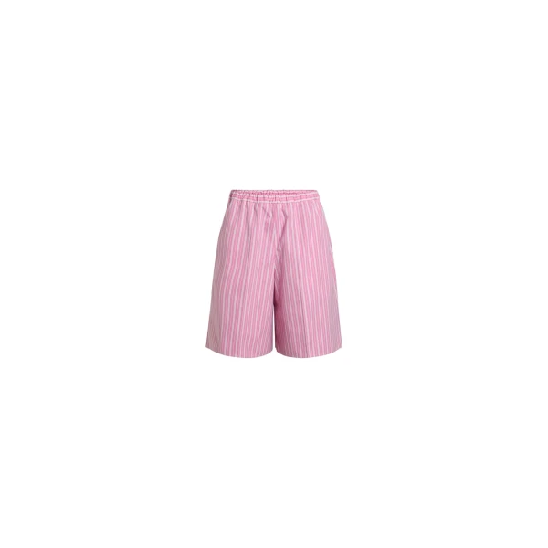 Patou Longline shorts in Pink Stripes printed sustainable cotton