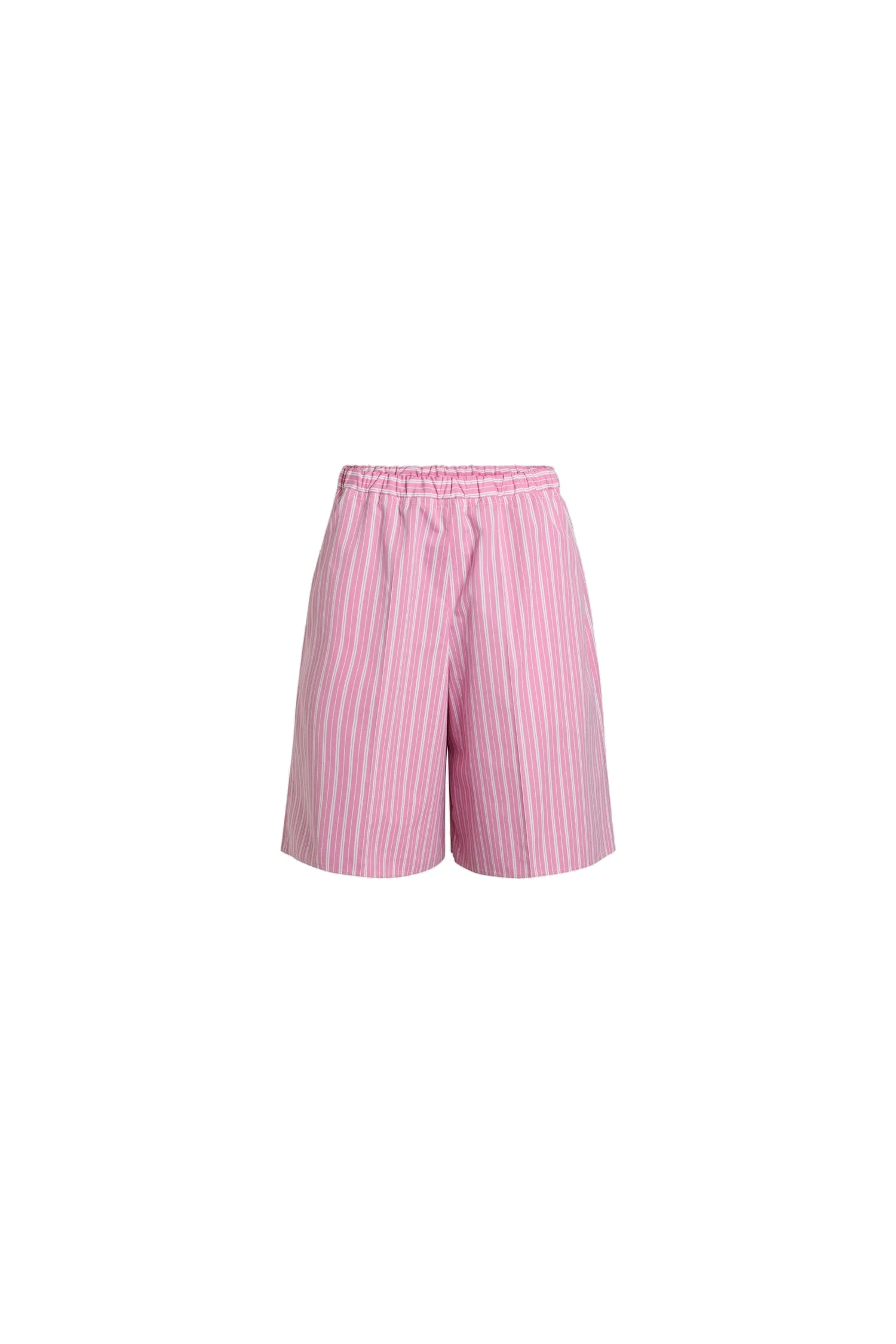 Patou Longline shorts in Pink Stripes printed sustainable cotton | Shorts | Coveti Patou Longline shorts in Pink Stripes printed sustainable cotton