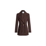 Patou Longline single-breasted jacket in No Label Smoked Ebony sustainable technical wool