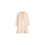 Patou Loose blended silk beach dress in Shell Beach Stripes