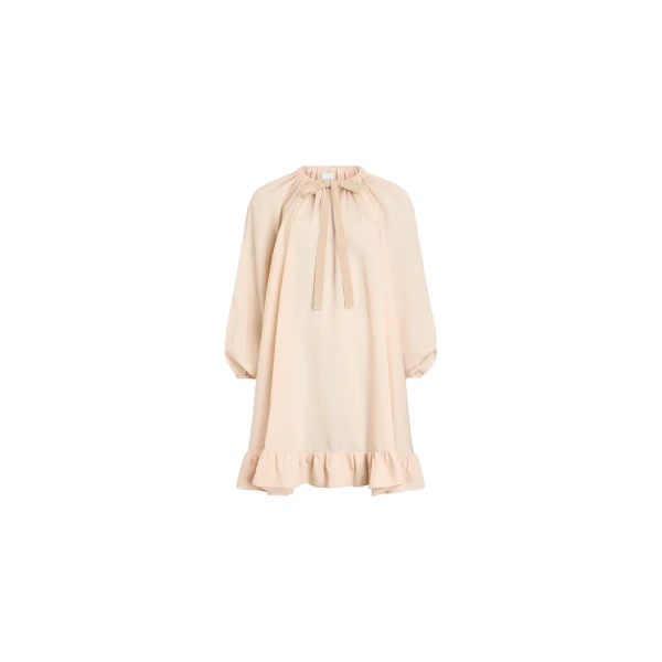Loose blended silk beach dress in Shell Beach Stripes