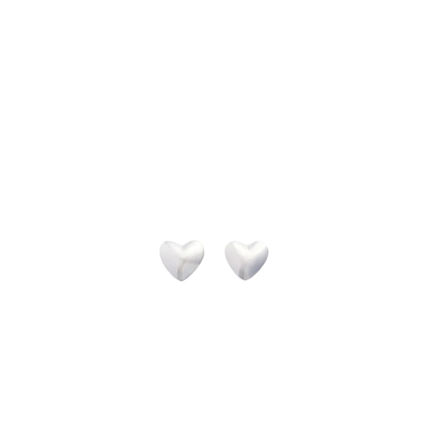 M heart clip-on earrings in Silver
