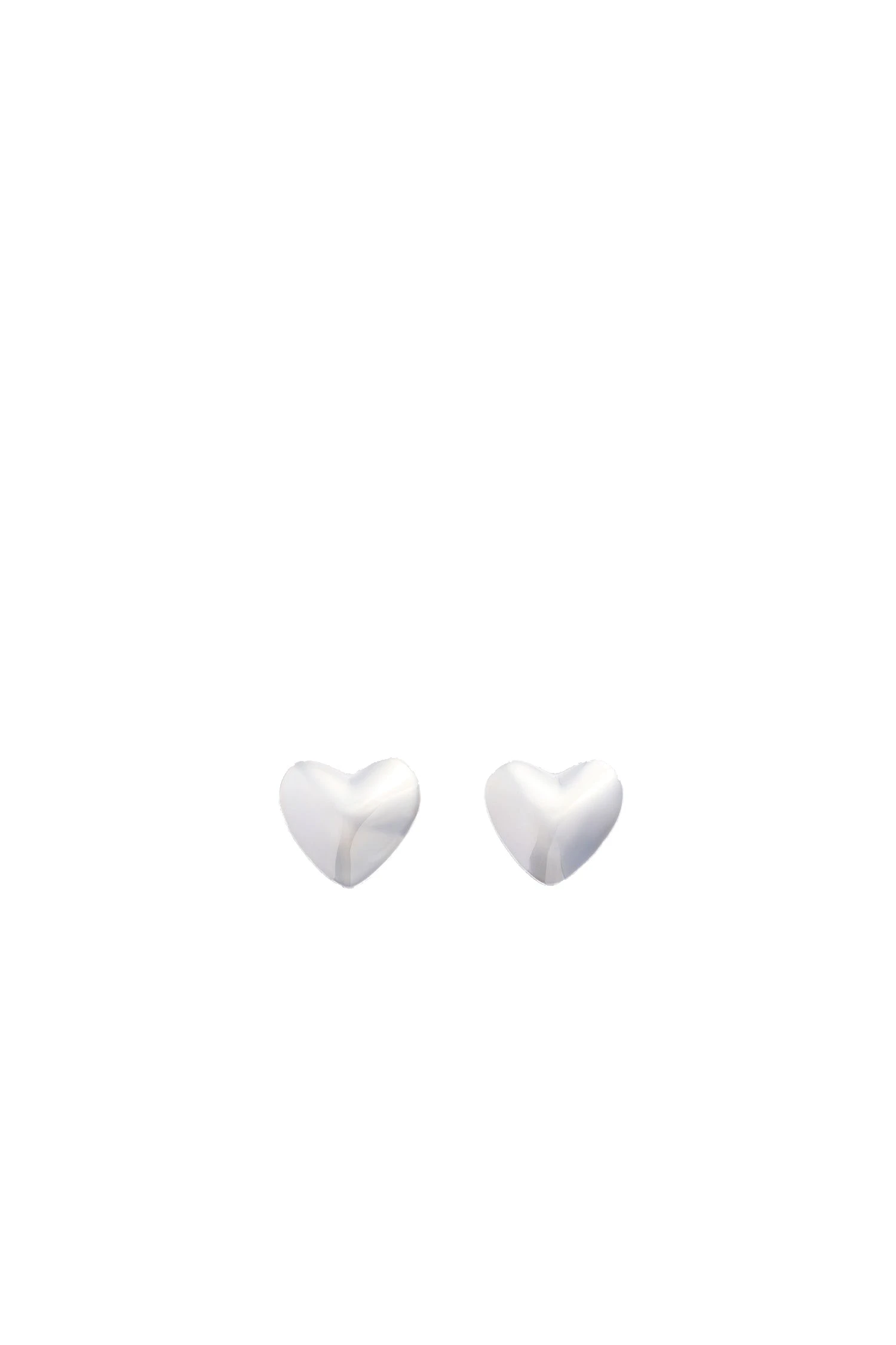 Patou M heart clip-on earrings | Buy Designer Jewellery at Coveti Patou M heart clip-on earrings in Silver