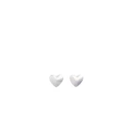 Patou M heart stud earrings in Silver
