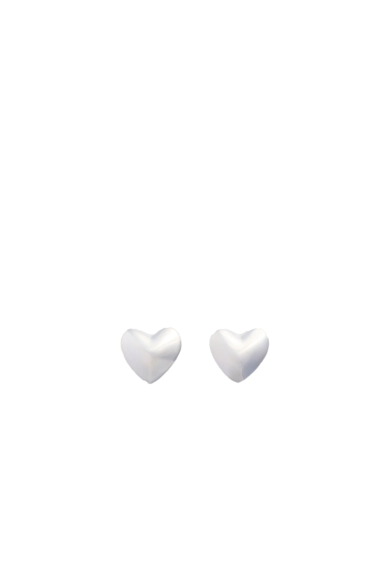 Patou M heart stud earrings | Buy Designer Jewellery at Coveti Patou M heart stud earrings in Silver