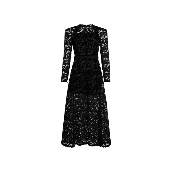 Patou Maxi dress in Black organic cotton blend lace