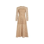 Patou Maxi dress in Gray Sand organic cotton blend lace