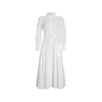 Patou Maxi shirt dress in White organic cotton