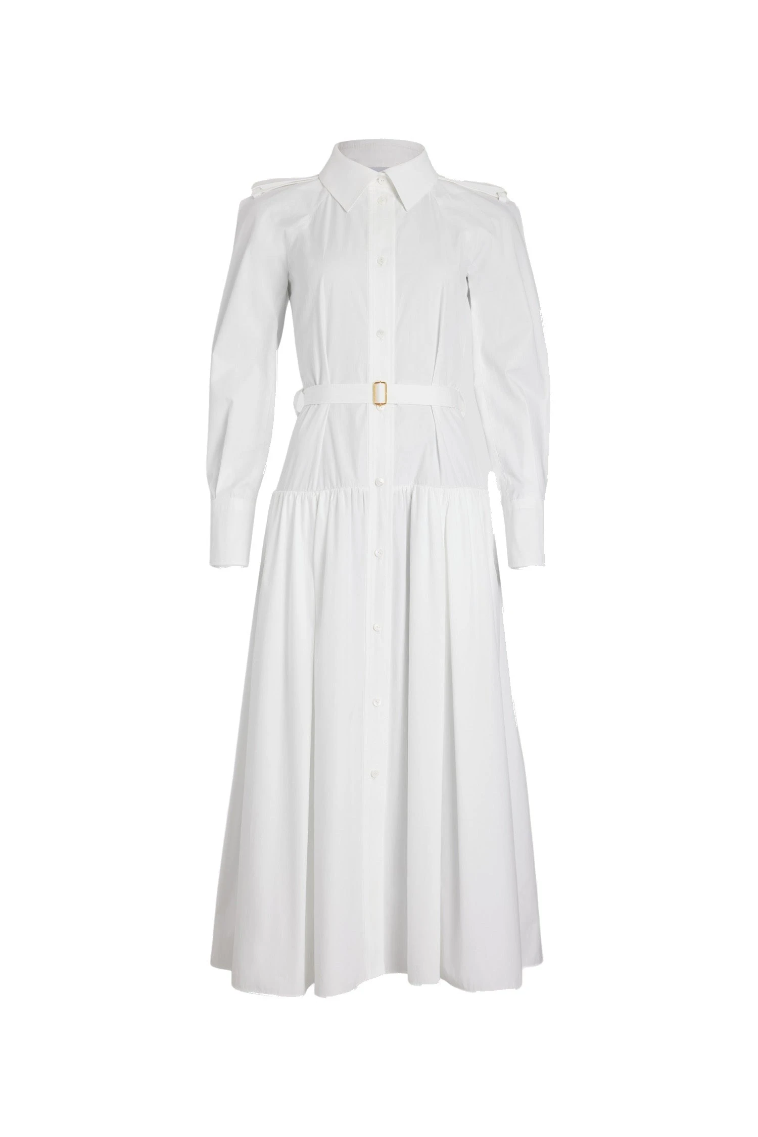 Patou Maxi shirt dress in White organic cotton | Dresses | Coveti Patou Maxi shirt dress in White organic cotton