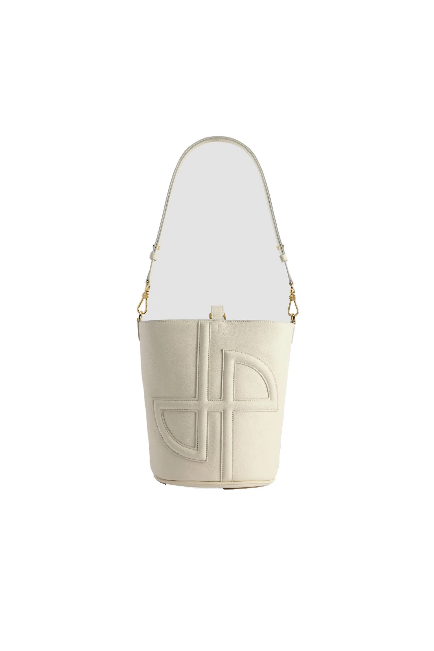 Patou Medium JP bucket bag in leather | Buy Designer Bags at Coveti Patou Medium JP bucket bag in Angora leather