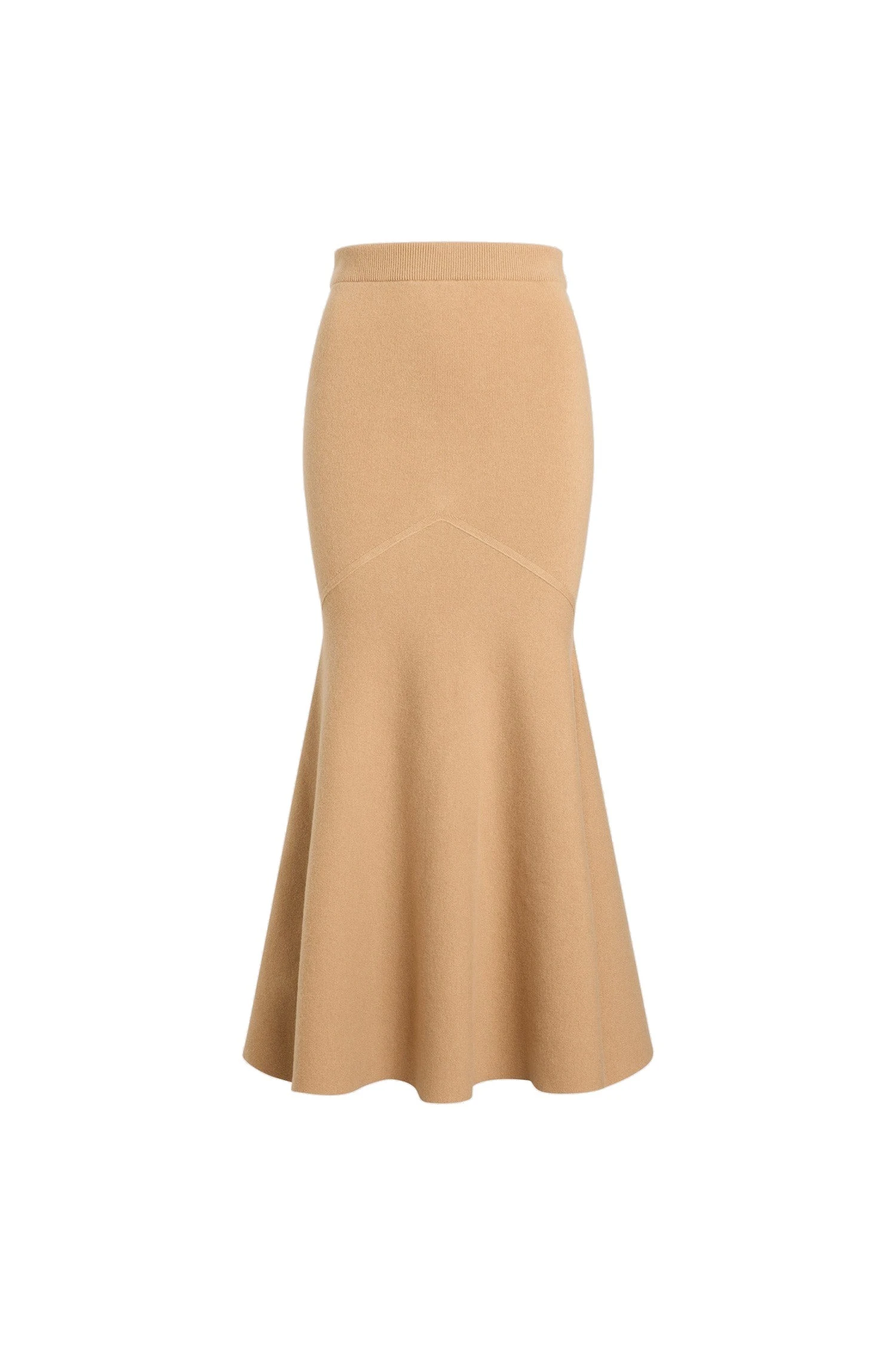 Patou Mermaid midi skirt in Biscuit wool and cashmere | Skirts | Coveti Patou Mermaid midi skirt in Biscuit wool and cashmere
