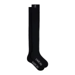 Patou Mid-calf socks in Black blended cotton