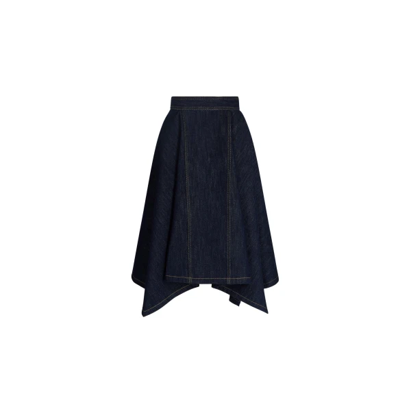 Patou Midi skirt in Moonrise Rodeo cotton denim