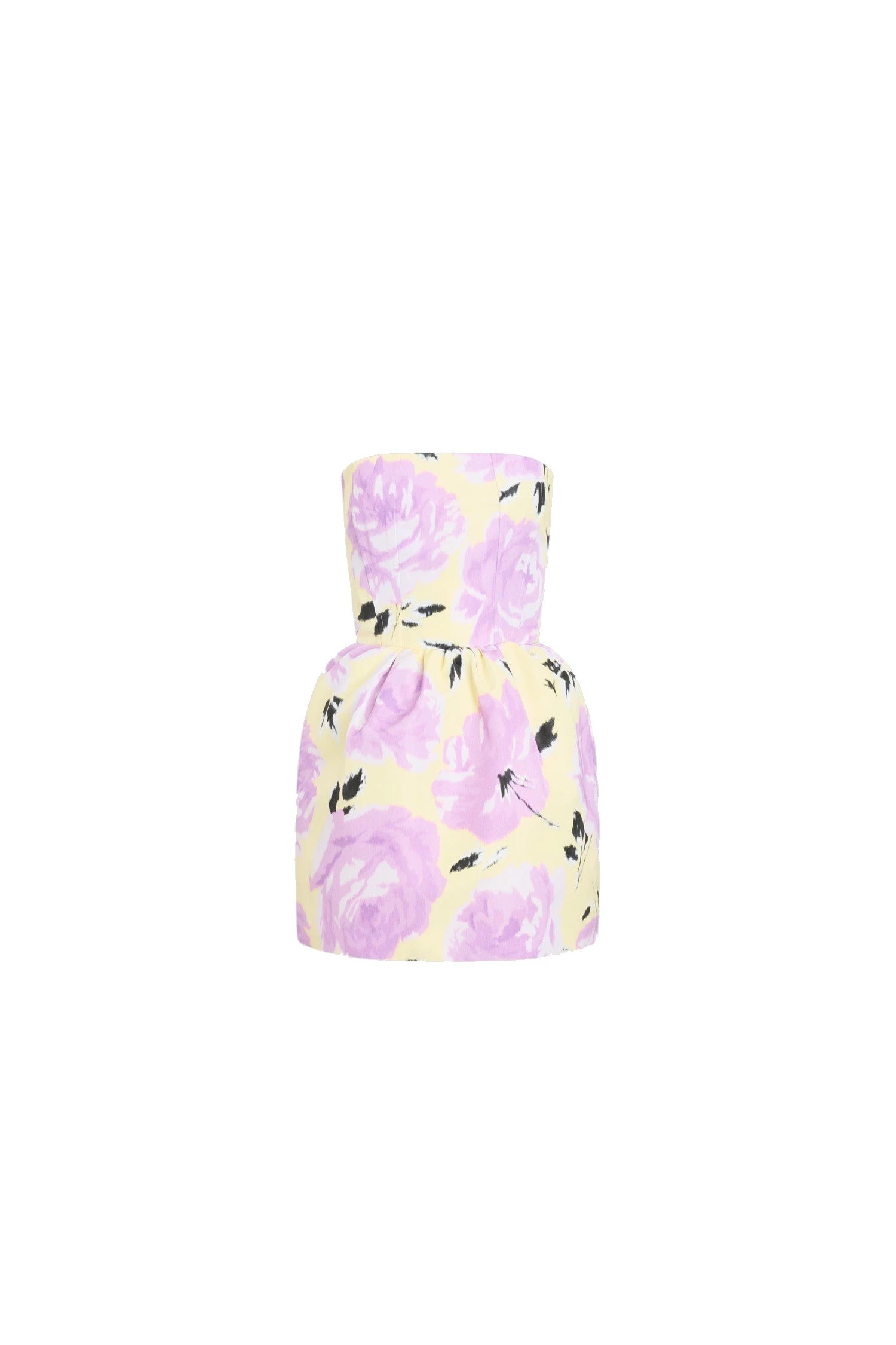 Patou Mini bustier dress in Peony Garden recycled faille | Dresses | Coveti Patou Mini bustier dress in Peony Garden recycled faille
