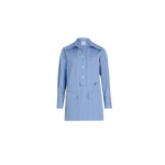 Patou Mini shirt dress in Heritage Blue Stripes printed organic cotton poplin
