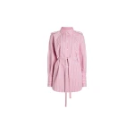 Patou Mini shirt dress in Pink Stripes printed sustainable cotton