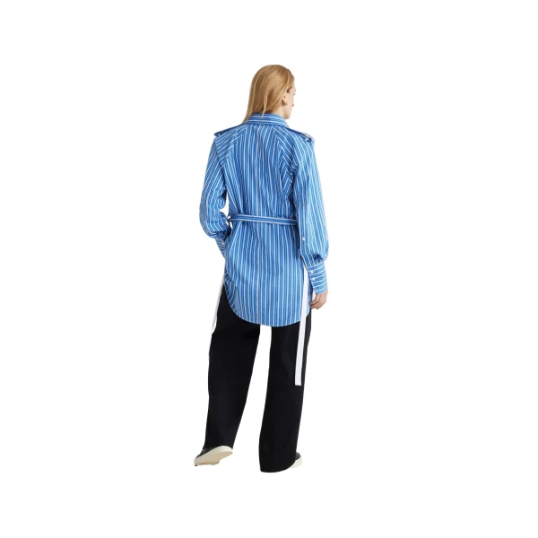 Mini shirt dress in Victoria Blue Stripes printed sustainable cotton - Image 3