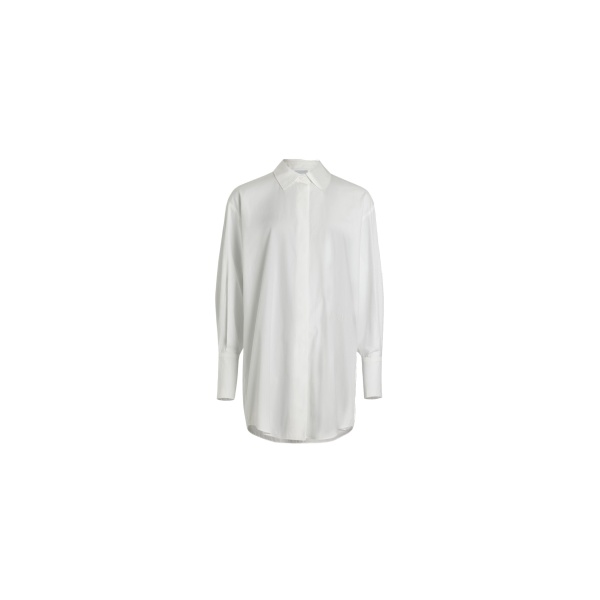Patou Mini shirt dress in White organic cotton