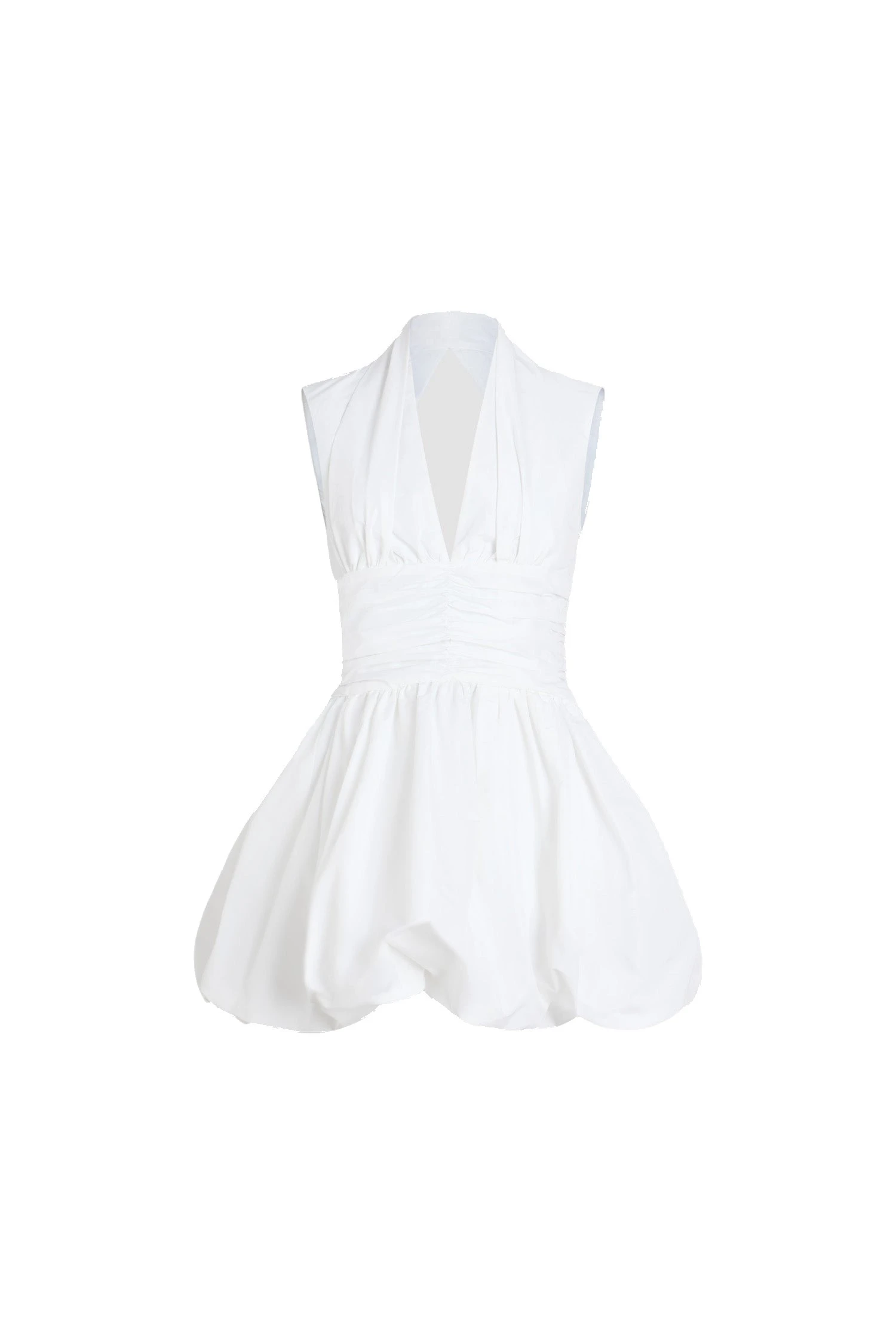 Patou Open back bubble mini dress in White recycled faille | Dresses | Coveti Patou Open back bubble mini dress in White recycled faille