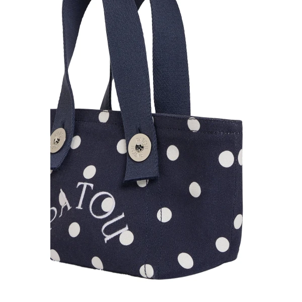 Organic cotton PM trapeze tote bag in Meteorite Blue - Image 2