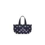 Patou Organic cotton PM trapeze tote bag in Meteorite Blue