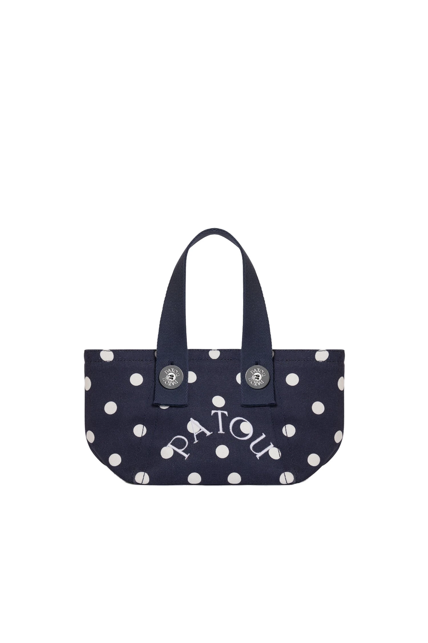 Patou Organic cotton PM trapeze tote bag | Coveti Patou Organic cotton PM trapeze tote bag in Meteorite Blue