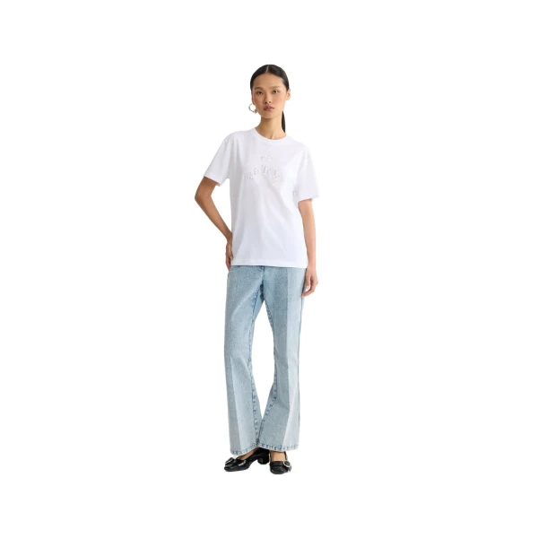 Organic cotton Patou JP poplin t-shirt in White - Image 2