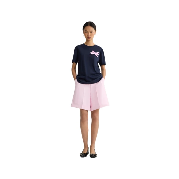 Organic cotton bermuda shorts in Pink Sunset - Image 2