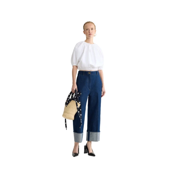 Organic cotton bubble top in White - Image 2
