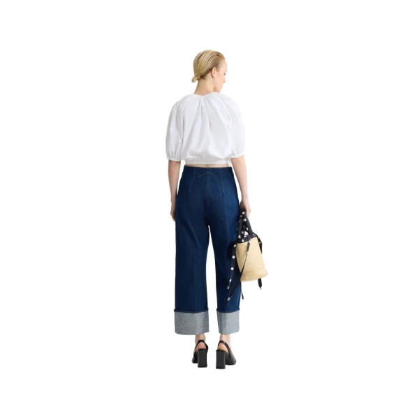Organic cotton bubble top in White - Image 3