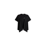 Patou Organic cotton draped T-shirt in Black