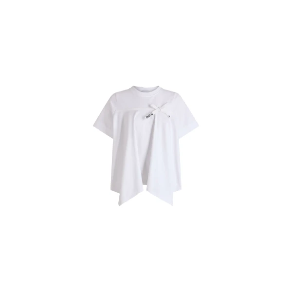 Patou Organic cotton draped T-shirt in White
