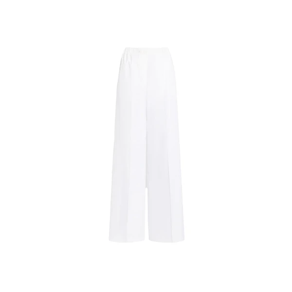 Patou Organic cotton elasticated waist trousers in White