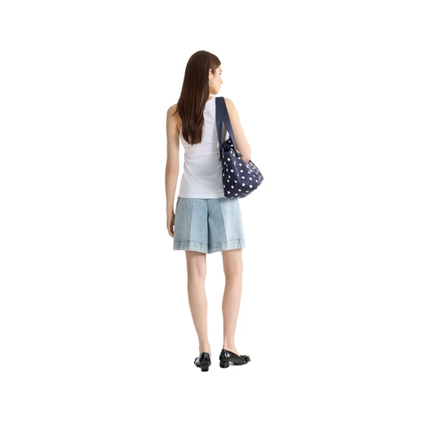 Organic cotton embroidered tank top in White - Image 3