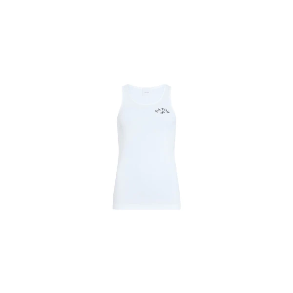 Patou Organic cotton embroidered tank top in White