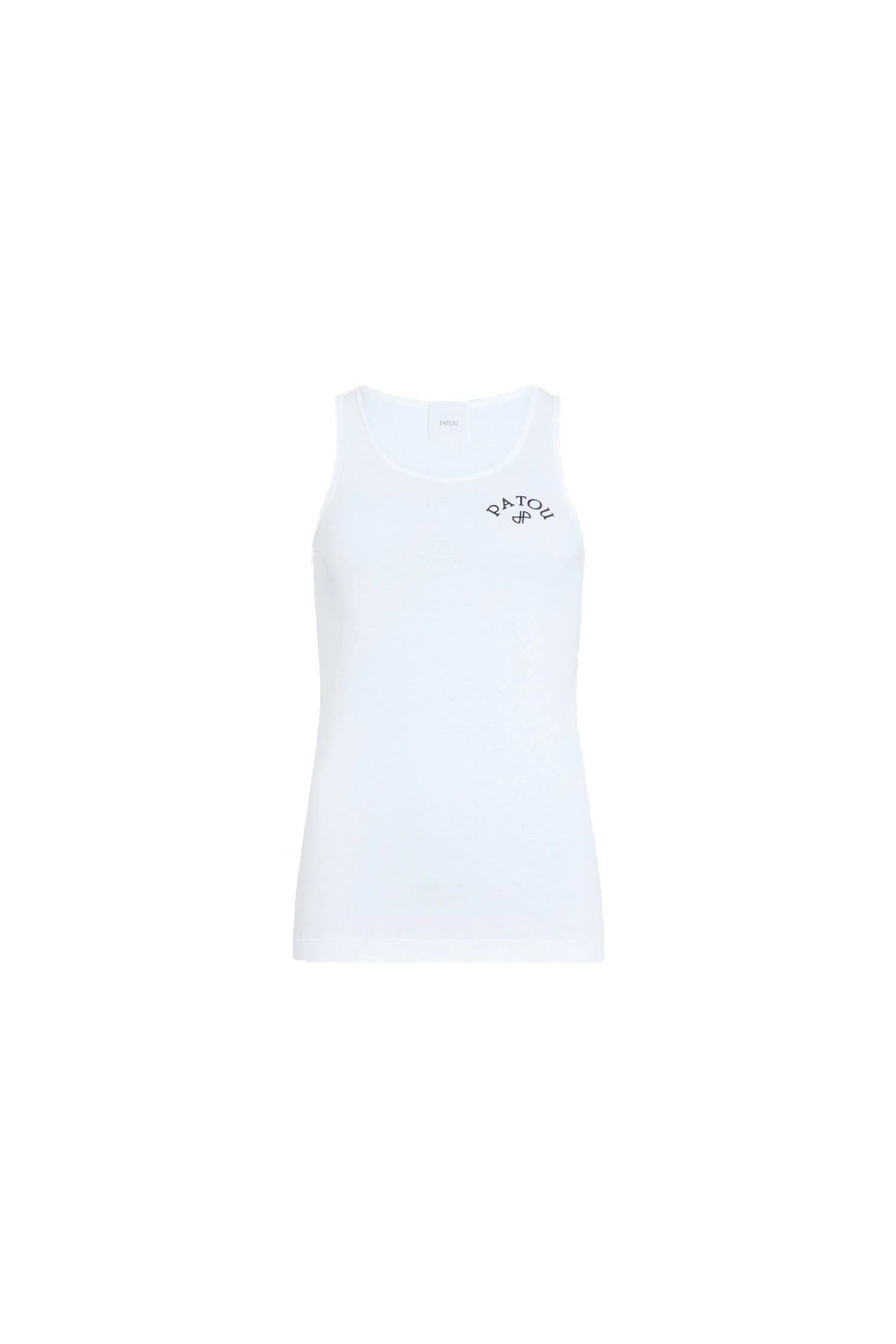 Patou Organic cotton embroidered tank top in White | Tops | Coveti Patou Organic cotton embroidered tank top in White
