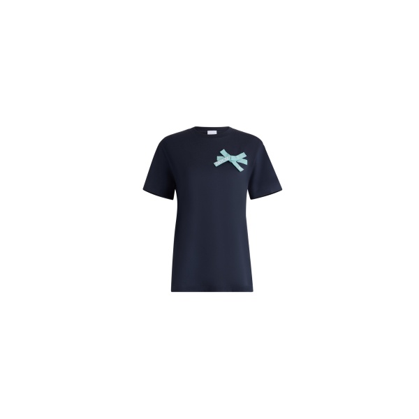 Patou Organic cotton knot T-shirt in Midnight Blue