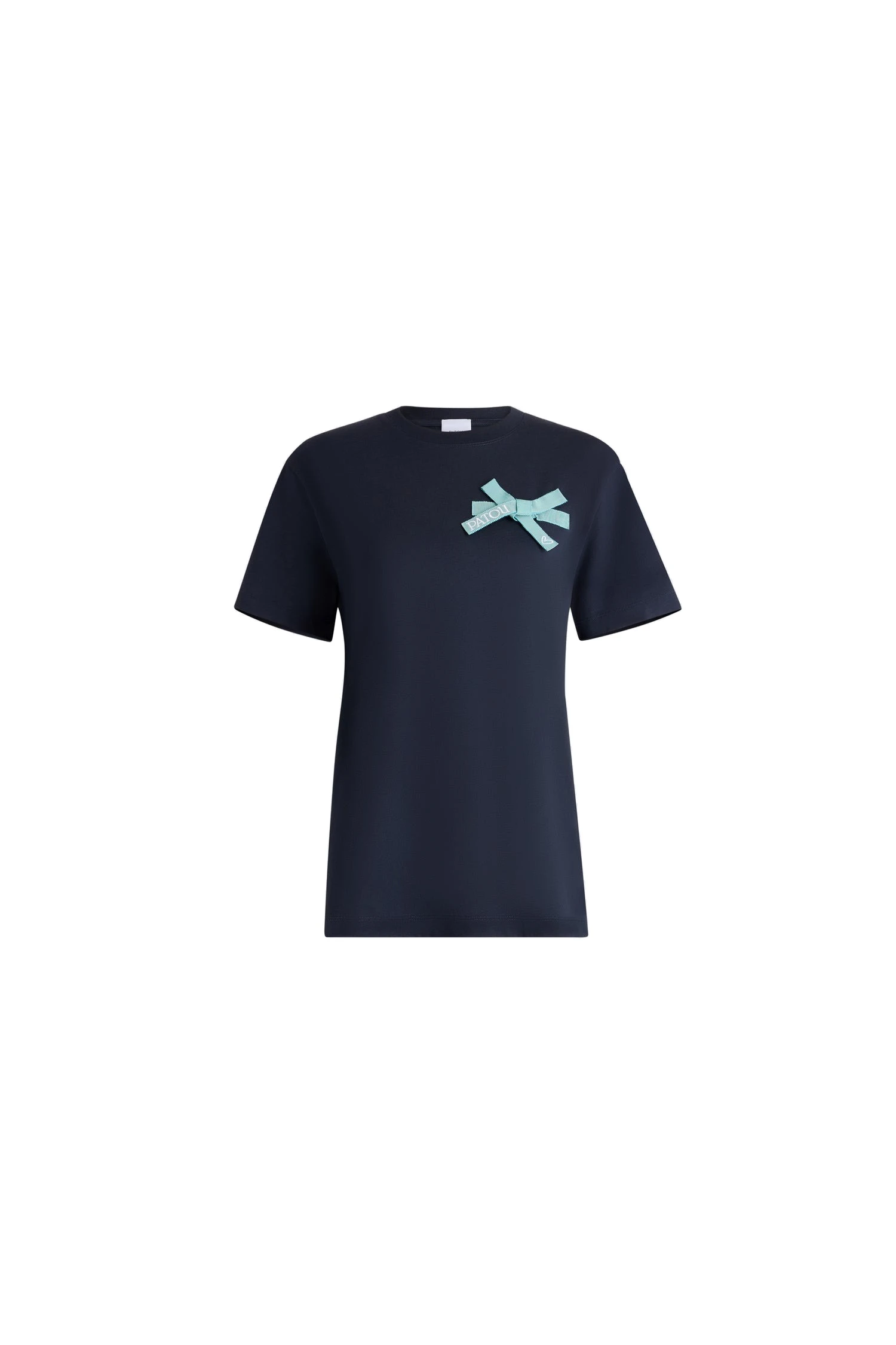 Patou Organic cotton knot T-shirt in Midnight Blue | Tops | Coveti Patou Organic cotton knot T-shirt in Midnight Blue