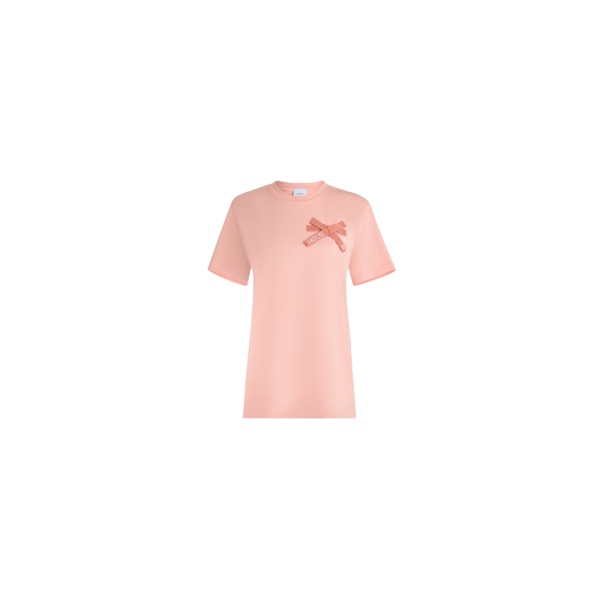 Patou Organic cotton knot T-shirt in Winter Blush