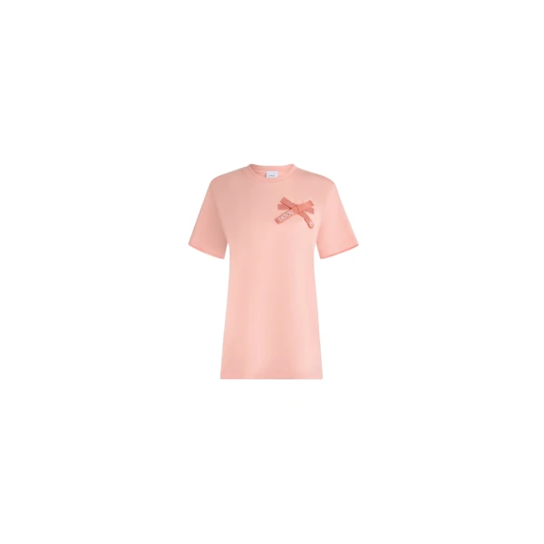 Patou Organic cotton knot T-shirt in Winter Blush