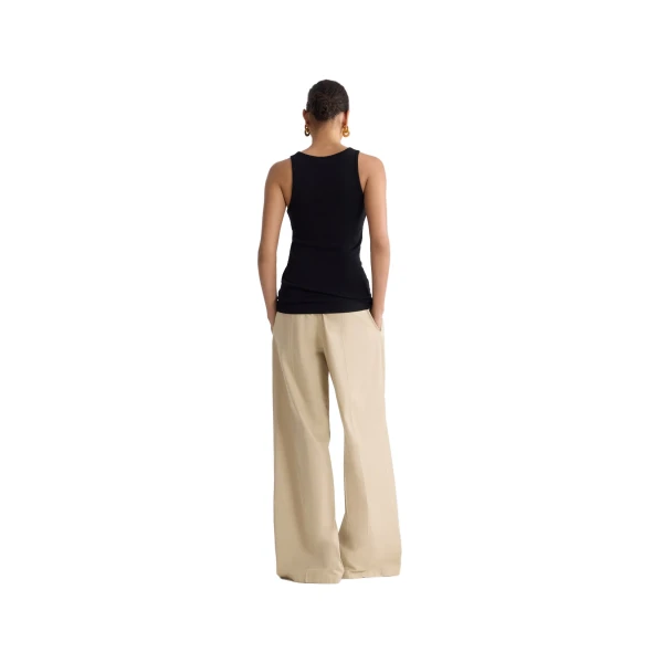 Organic cotton knot strap tank top in Black - Image 3
